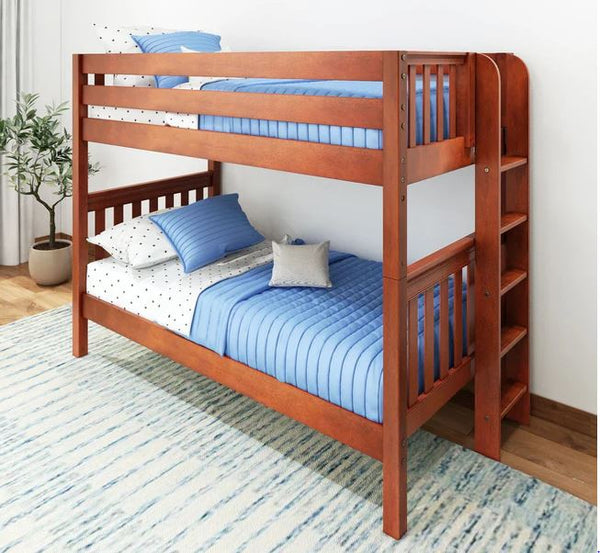Twin Bunk Bed with Ladder on End