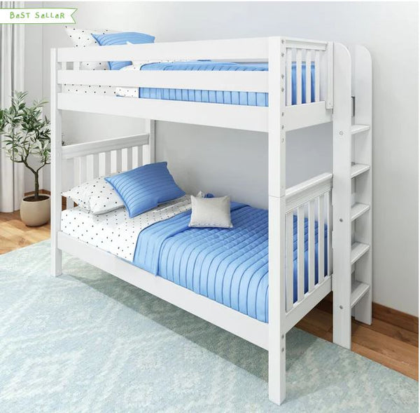 Twin Bunk Bed with Ladder on End