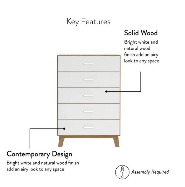 Modern 5 Drawer Dresser