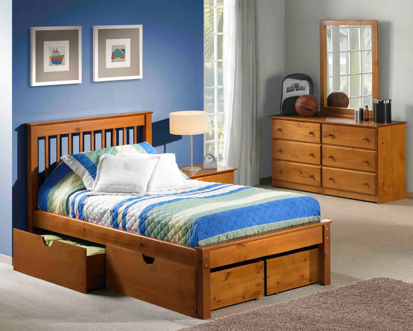 Laguna Pecan Platform Bed