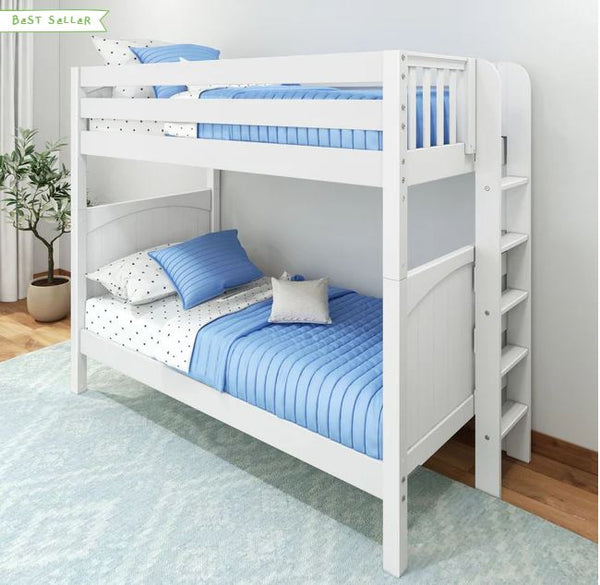 Twin Bunk Bed with Ladder on End