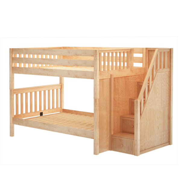 Full/Full Medium Bunk Bed w/Staircase