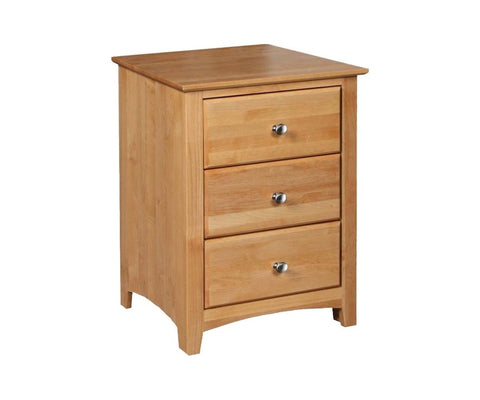 Shaker 3 Drawer Nightstand - Wide