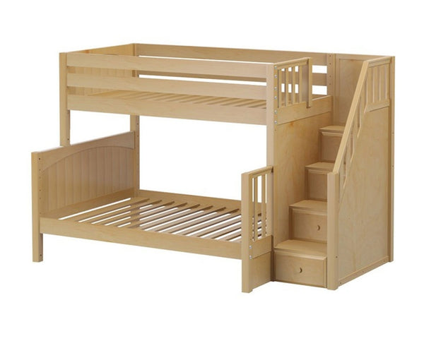 Twin/Full Medium Bunk Bed w/Staircase
