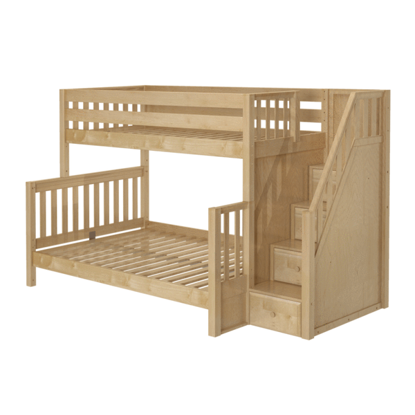 Twin/Full Medium Bunk Bed w/Staircase
