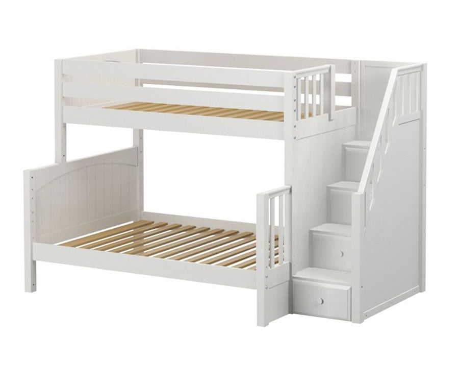 Twin/Full Medium Bunk Bed w/Staircase