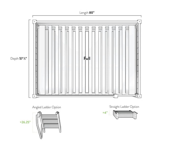 Full over Full Low Bunk Bed